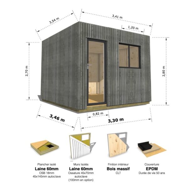 Mini Cube : studio isolé 11.8m² – Image 2