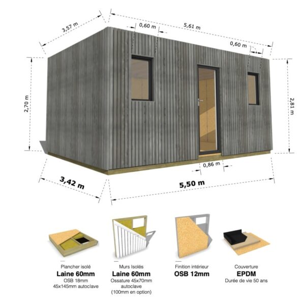 Grand Cube : studio isolé 19.5m² – Image 20