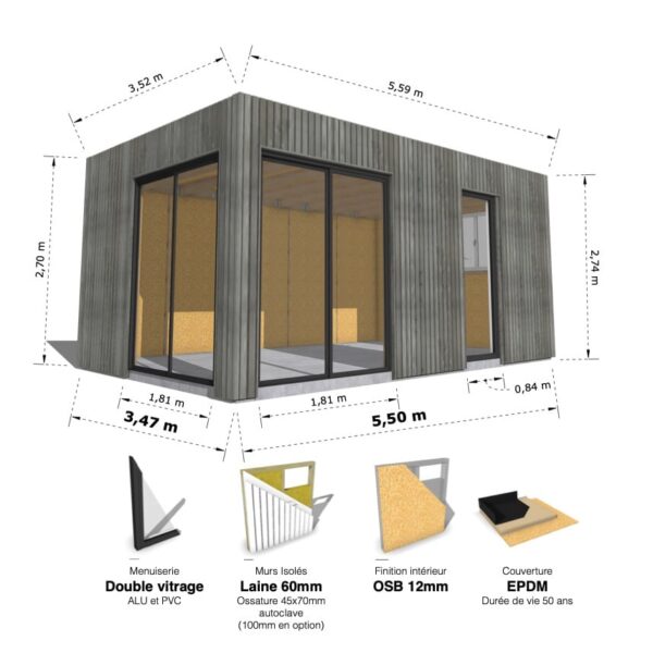 Grand Cube : studio isolé 19.5m² – Image 31