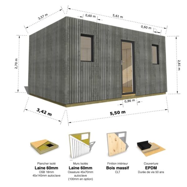Grand Cube : studio isolé 19.5m² – Image 34