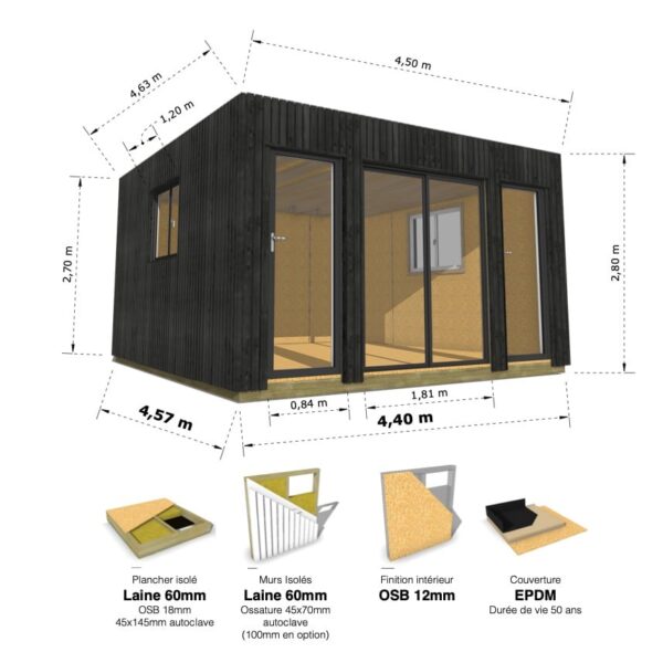 Maxi Cube : studio isolé 20.6m² – Image 3